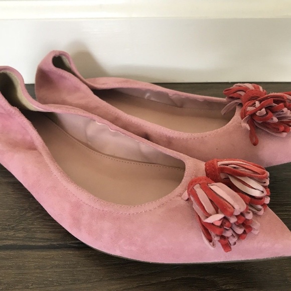 J.CREW NWT Pink Lottie Tassel Flats SUEDE LEATHER - Picture 6 of 9